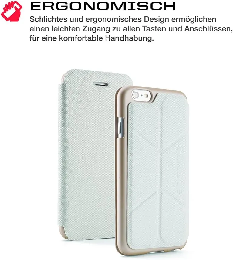 Element Case Soft-Tec Wallet Case for iPhone 6 Plus - White / Gold (EMT-0054)