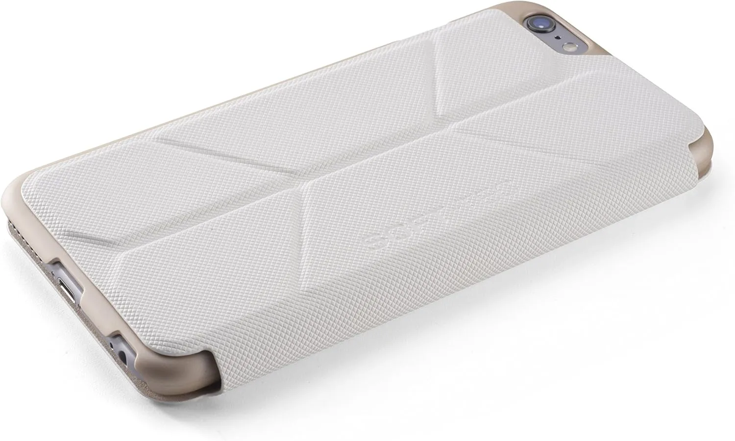 Element Case Soft-Tec Wallet Case for iPhone 6 Plus - White / Gold (EMT-0054)