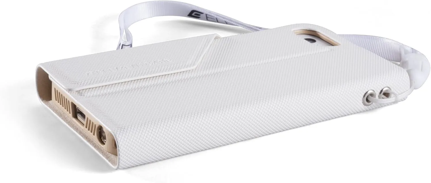 Element Case Soft-Tec Wallet for iPhone 5/5 - Retail Packaging - White/Gold