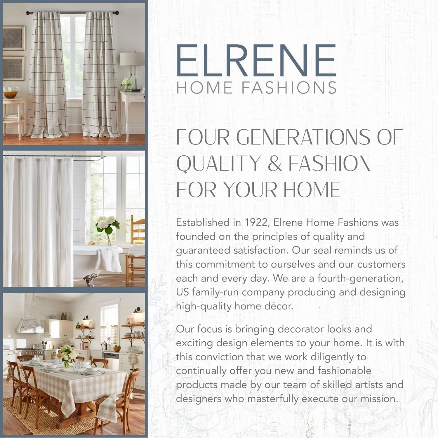 Elrene Home Fashions Florence Single Curtain Rod with Stacked Square Finials, 1" Diameter, (Soft Gold), (48X86)
