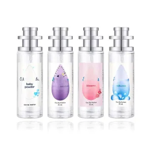 Elyven Powder Perfume, Elyven Fresh Scent Perfume Fragrance Body, Long-Lasting Moisture & Fragrance, Floral & Creamy Aroma for Women & Men (4PCS)