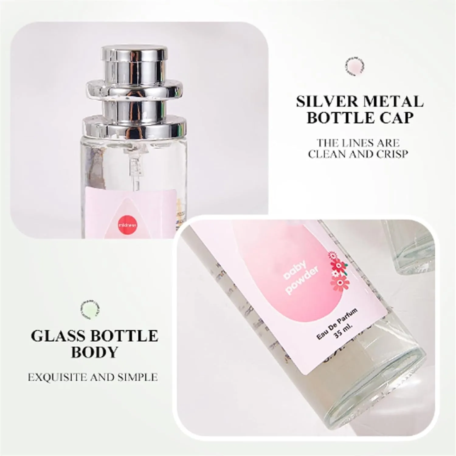 Elyven Powder Perfume, Elyven Fresh Scent Perfume Fragrance Body, Long-Lasting Moisture & Fragrance, Floral & Creamy Aroma for Women & Men (4PCS)