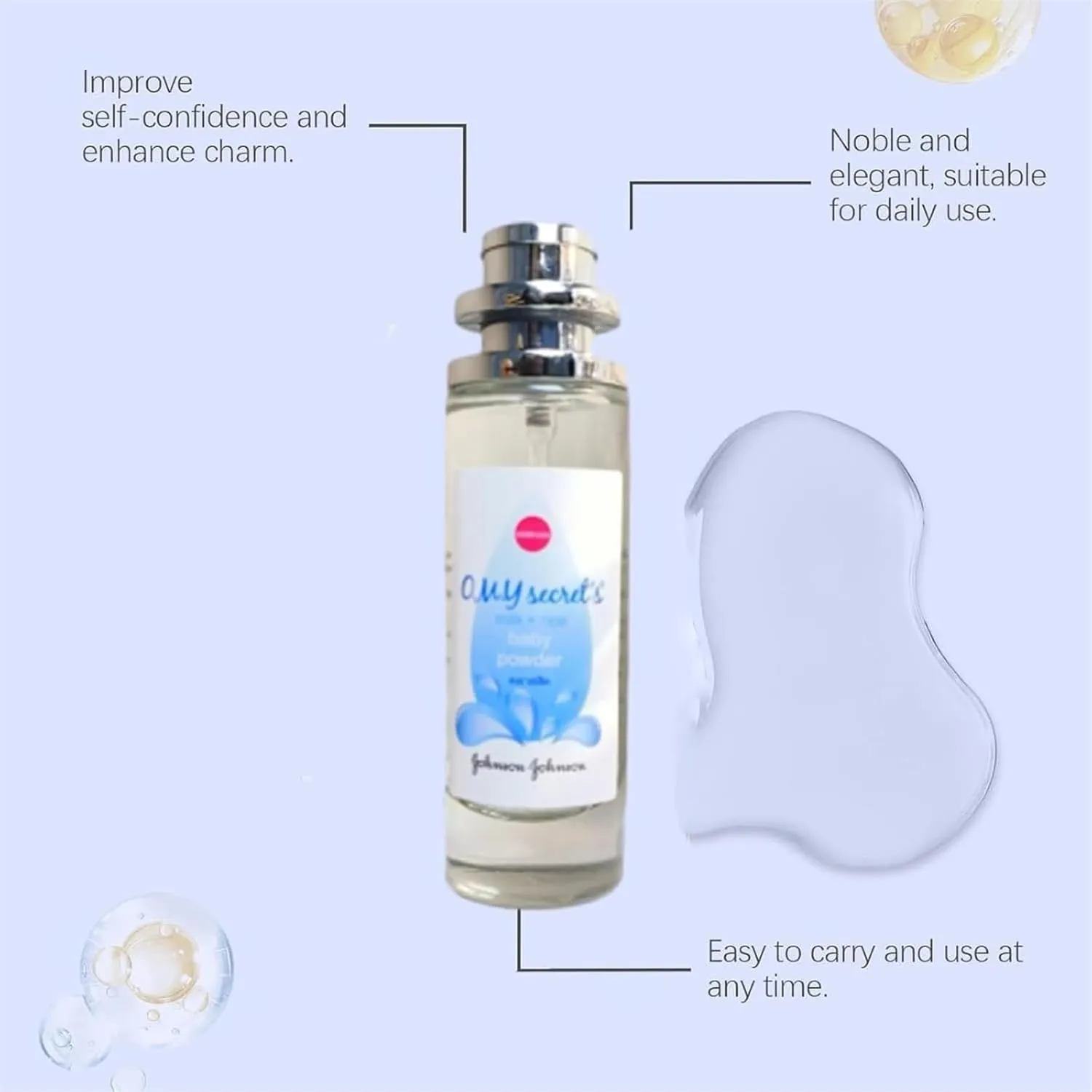 Elyven Powder Perfume, Elyven Fresh Scent Perfume Fragrance Body, Long-Lasting Moisture & Fragrance, Floral & Creamy Aroma for Women & Men (4PCS)
