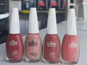 Esmalte Brasileiro Colorama Nude 8ml | Pack of 2x8ml | Brazilian Long-Lasting Creamy Nail Polish Bundle