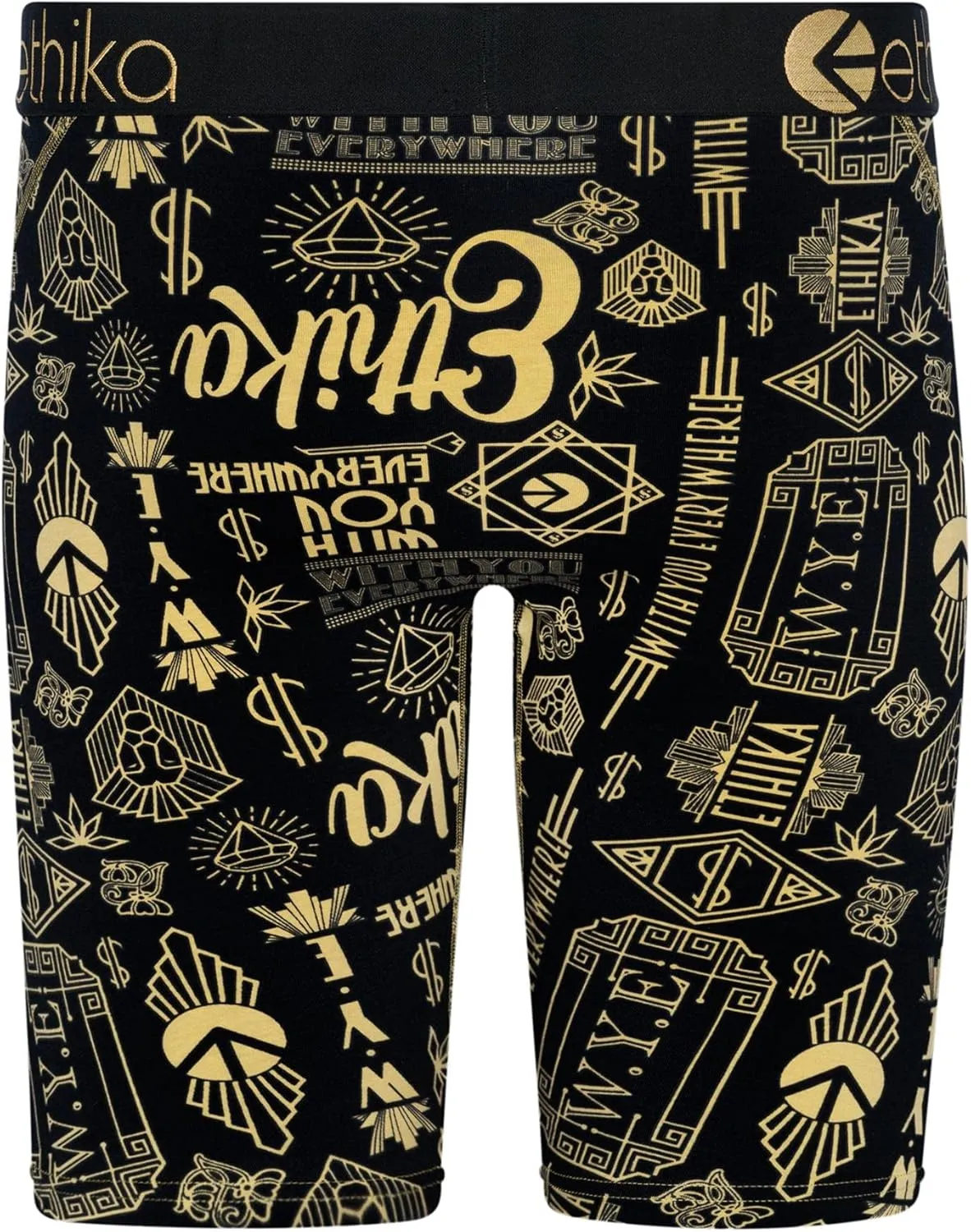 Ethika Mens Staple Boxer Brief | Gold Script