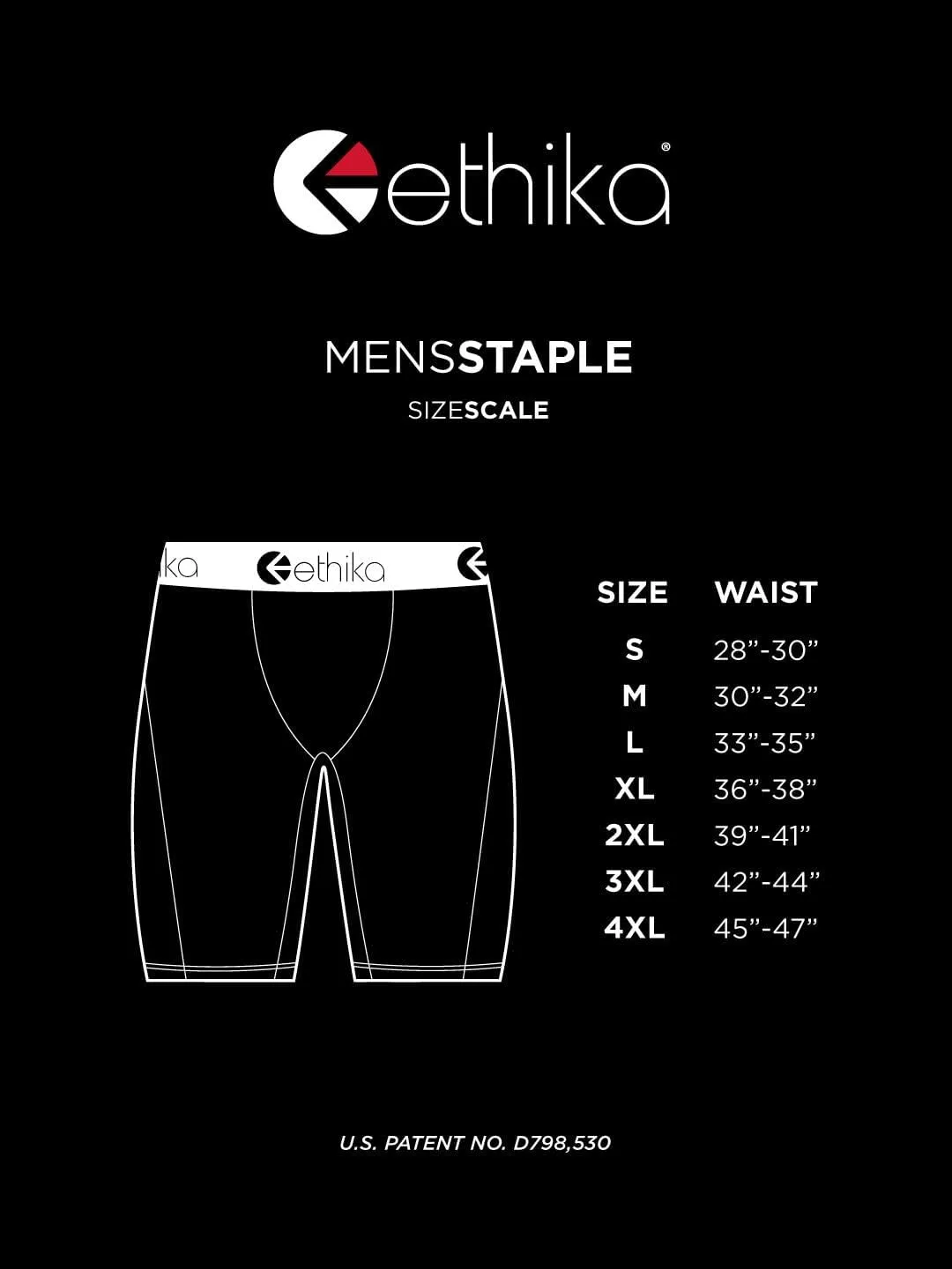 Ethika Mens Staple Boxer Brief | Gold Script