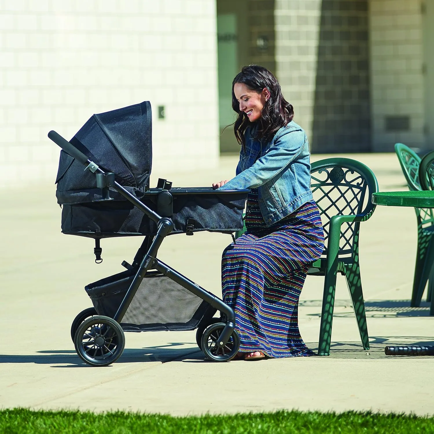 Evenflo Pivot Modular Travel System with LiteMax Infant Car Seat with Anti-Rebound Bar (Dusty Rose Pink)