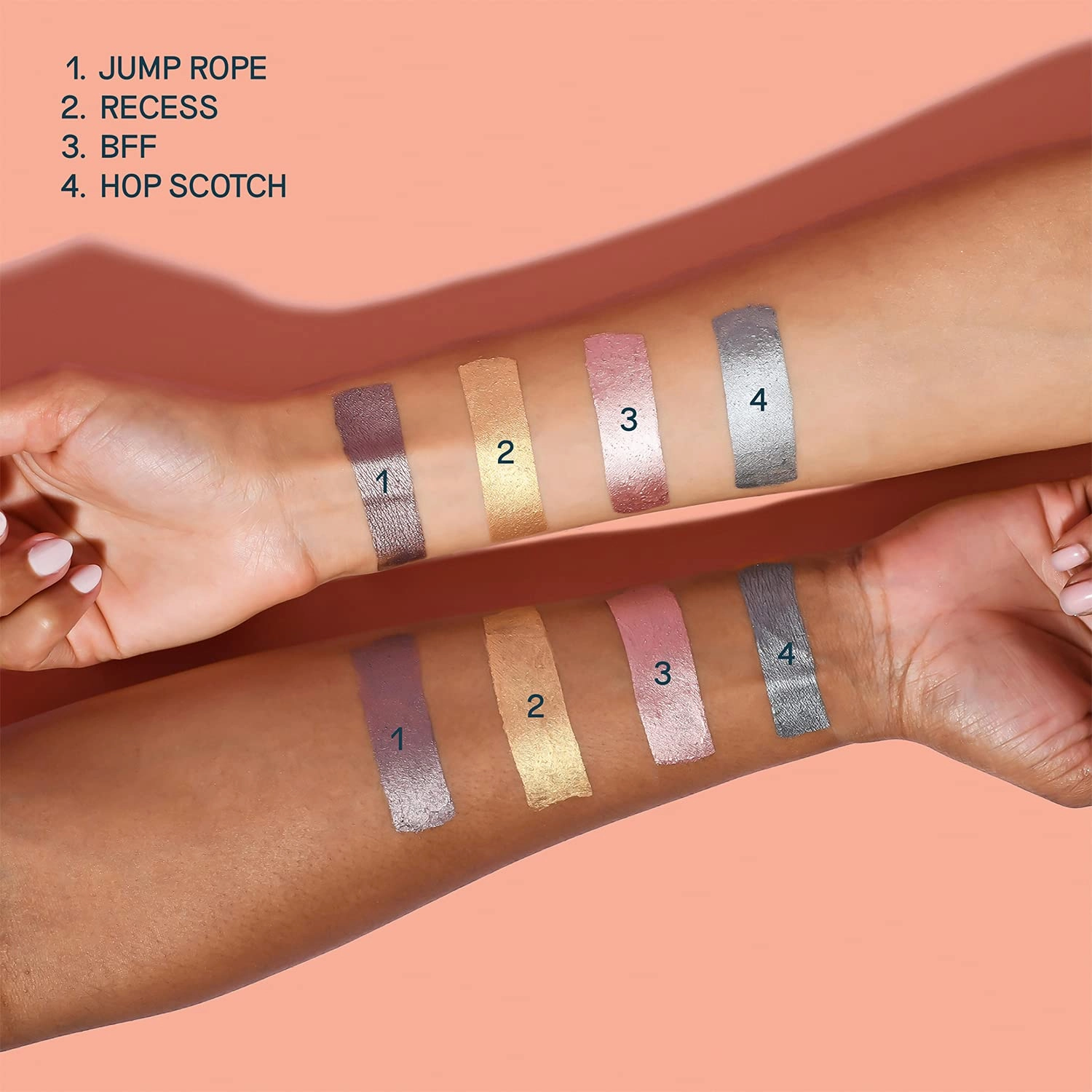 Exa Beauty - Natural Light Show Color Melt Foil For Eyes   Face   Body | Clean, Vegan, Cruelty-Free Makeup (Recess - Metallic Neutral Gold)