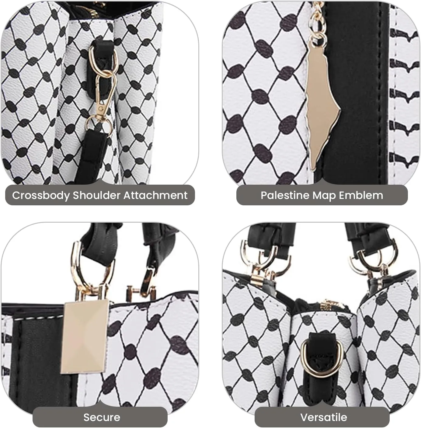 EXCLUSIVE HANDBAG INSPIRED BY THE KEFFIYEH
