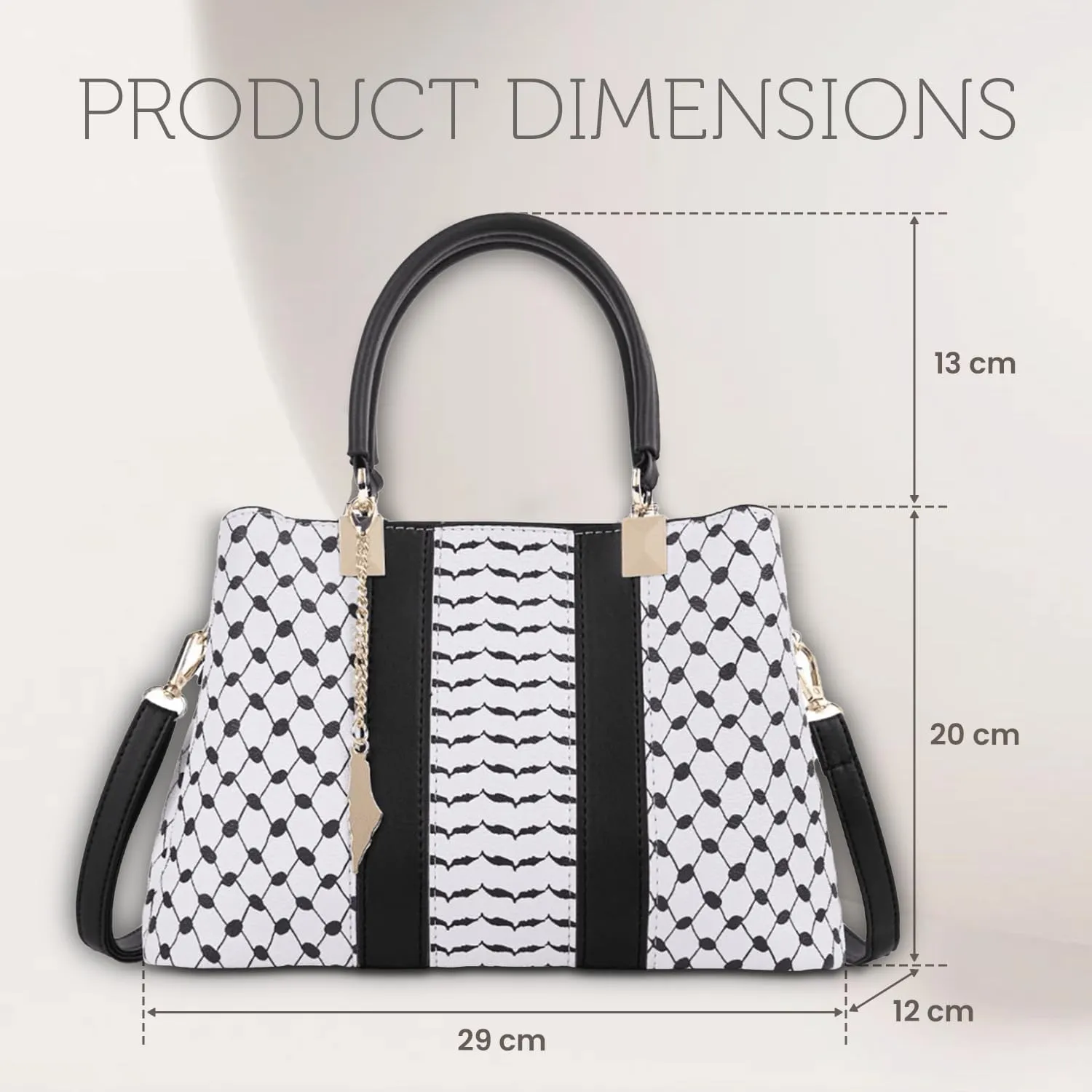 EXCLUSIVE HANDBAG INSPIRED BY THE KEFFIYEH