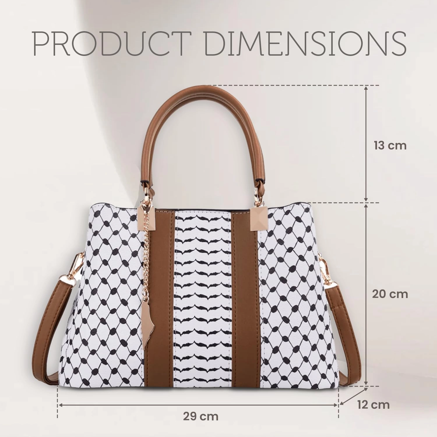 EXCLUSIVE HANDBAG INSPIRED BY THE KEFFIYEH