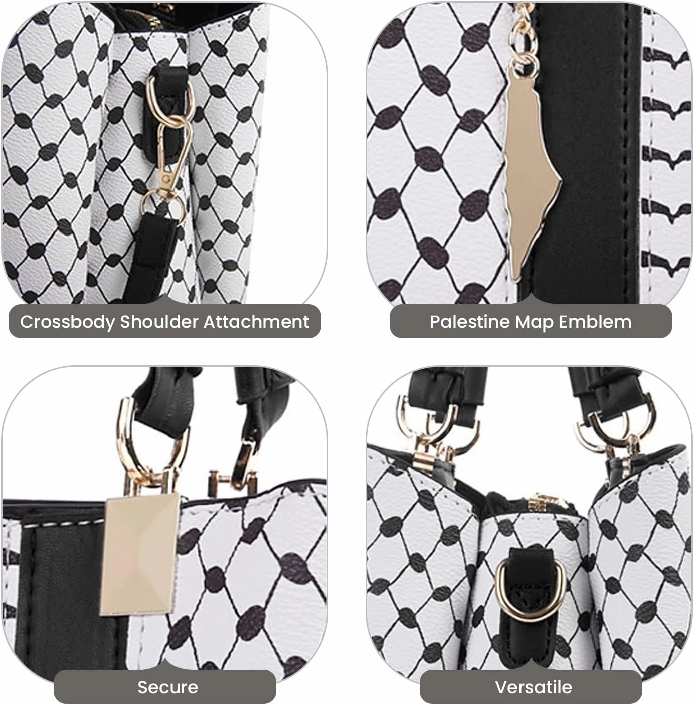 EXCLUSIVE HANDBAG INSPIRED BY THE KEFFIYEH