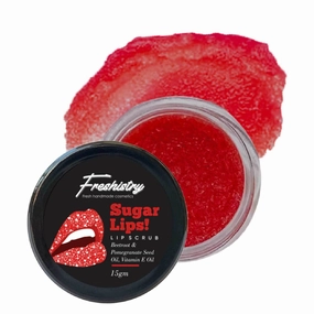 Exfoliating, Lightening & Moisturizing Lip Scrub | Enriched With Beetroot, Pomegranate Extract & Vitamin C | For Dry, Dark, Chapped Lips & Smokers | Men & Women | 15 GM