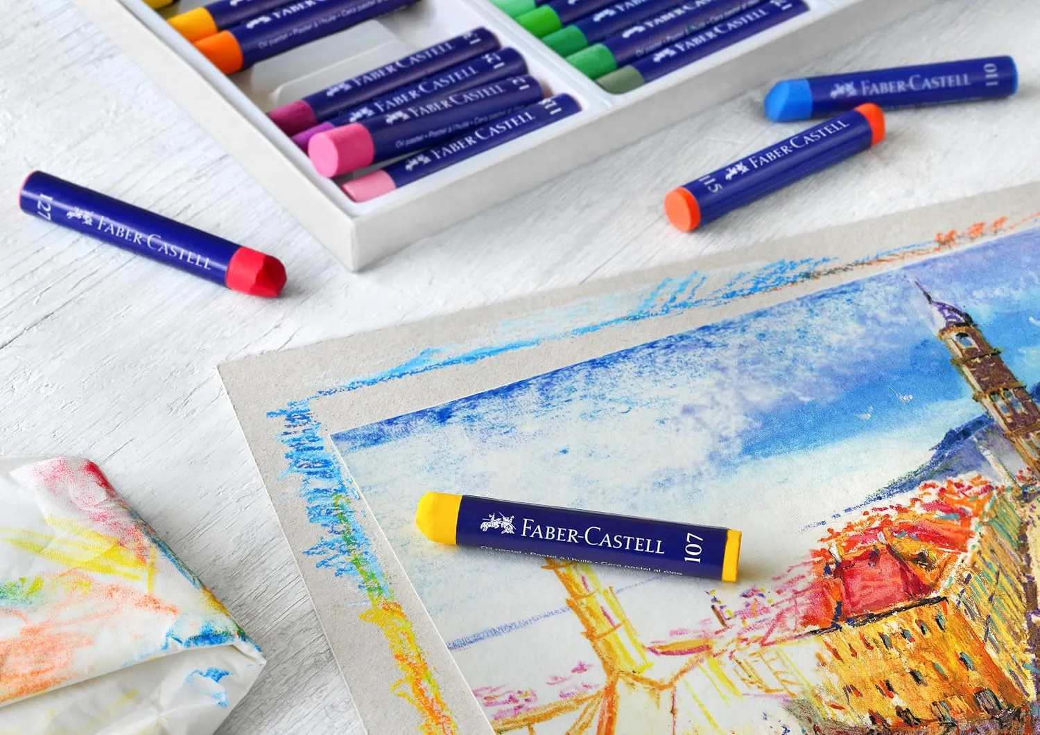 Faber-Castell Creative Studio Oil Pastel Crayons - 36 Vibrant Colors