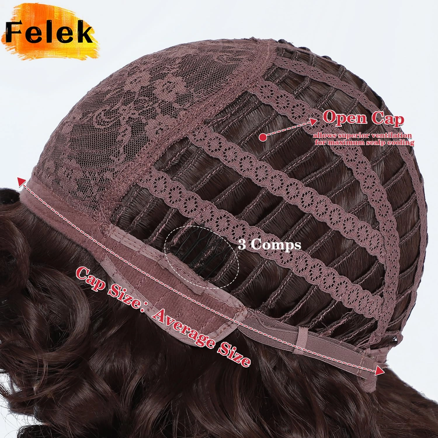 Felek Short Loose Curly Wigs with Bangs for Women Big Bouncy Curl Wigs Synthetic Heat Resistant Soft Afro Gluless Wig Natural Cute Wig for Women (14 Inch, #4)