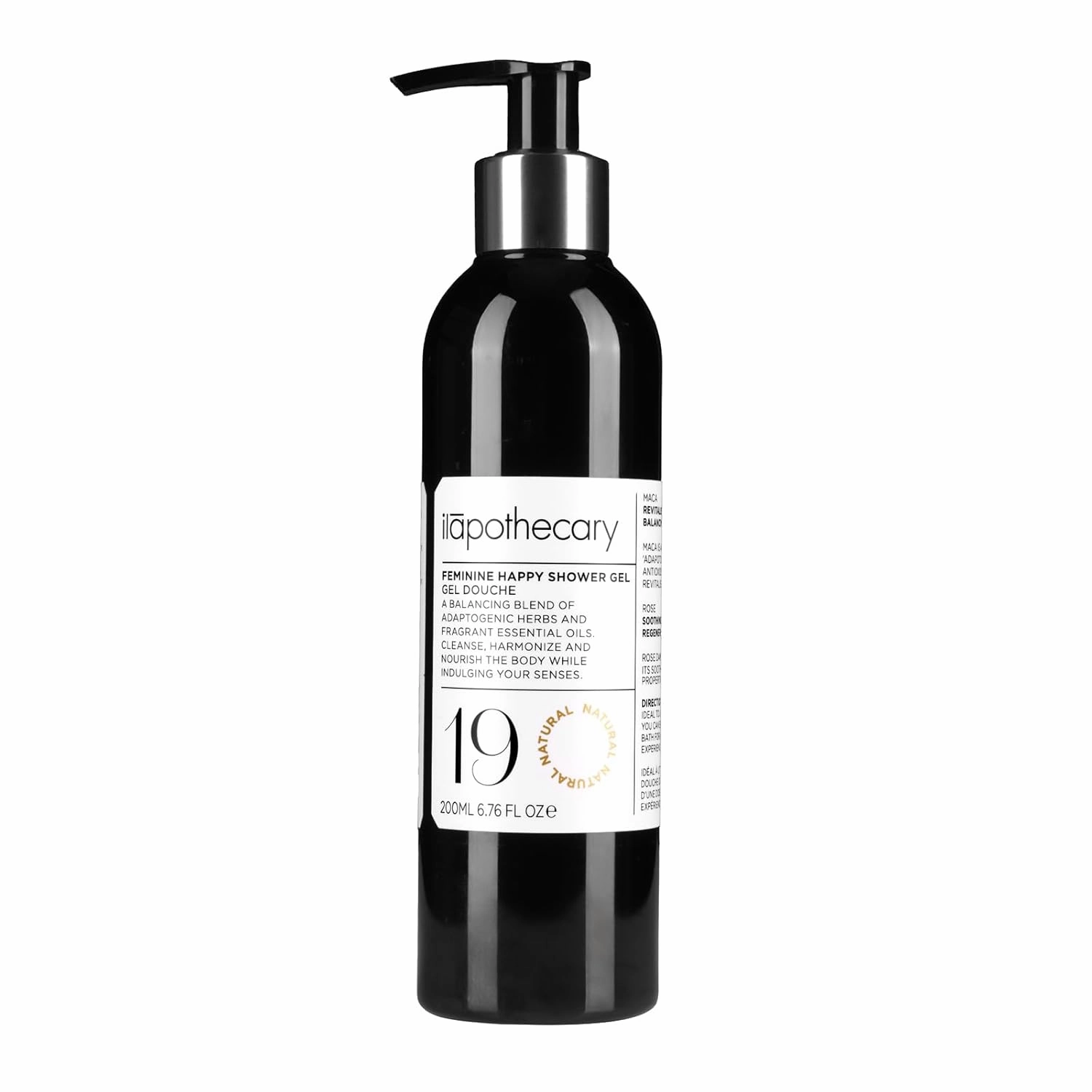 Feminine Happy Shower Gel - Balancing Body Wash with Essential Oils for Women - Cleanse and Nourish - Personal Care Products - 6.76 oz