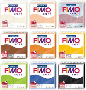FIMO Soft & Effect Polymer Oven Modelling Clay - 57g - Set of 9 - The Japandi Collection
