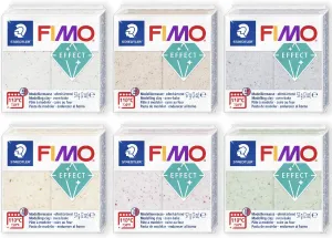 FIMO Soft Polymer Oven Bake Modelling Clay - 57g Blocks - Set of 6 - Botanical Colours