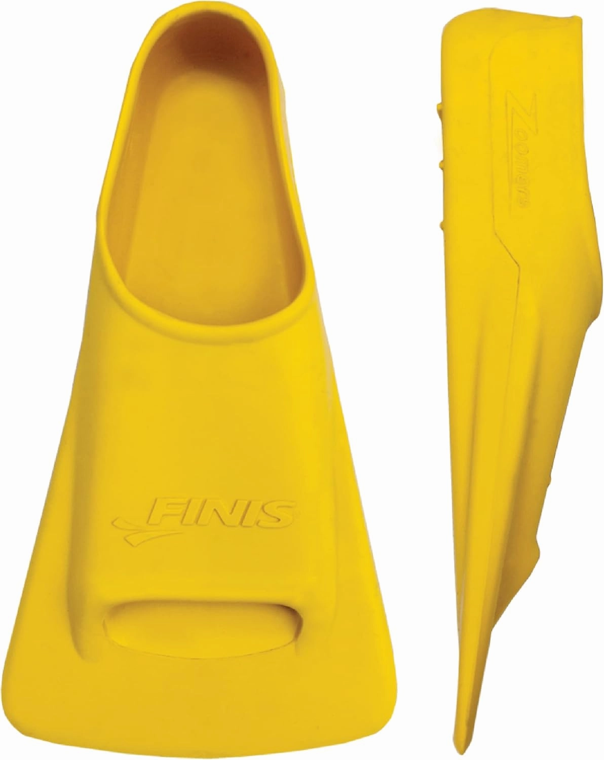 FINIS Zoomers Gold Swim Training Fins - Short Blade Design for Speed & Conditioning - Soft Natural Rubber Fit