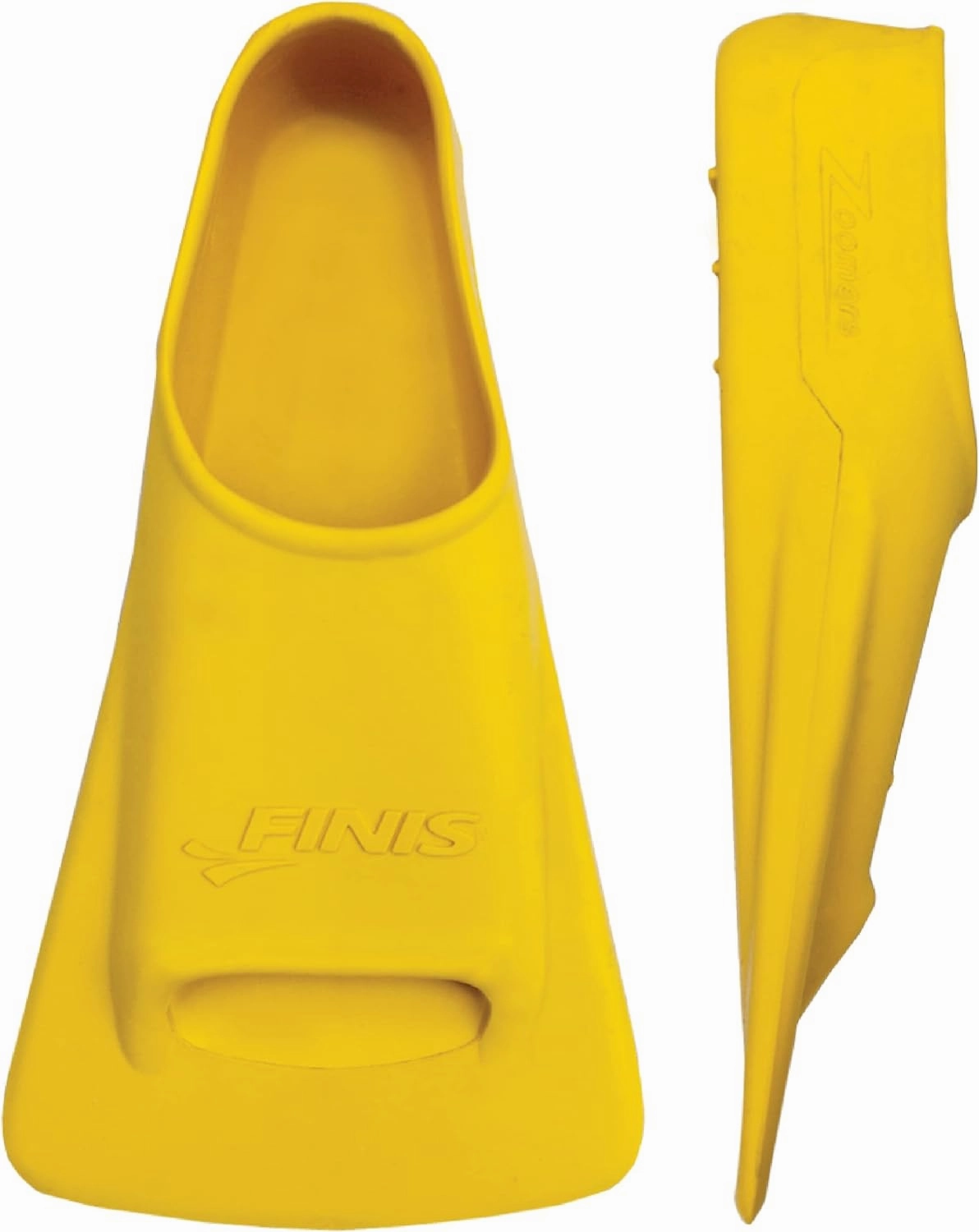 FINIS Zoomers Gold Swim Training Fins - Short Blade Design for Speed & Conditioning - Soft Natural Rubber Fit