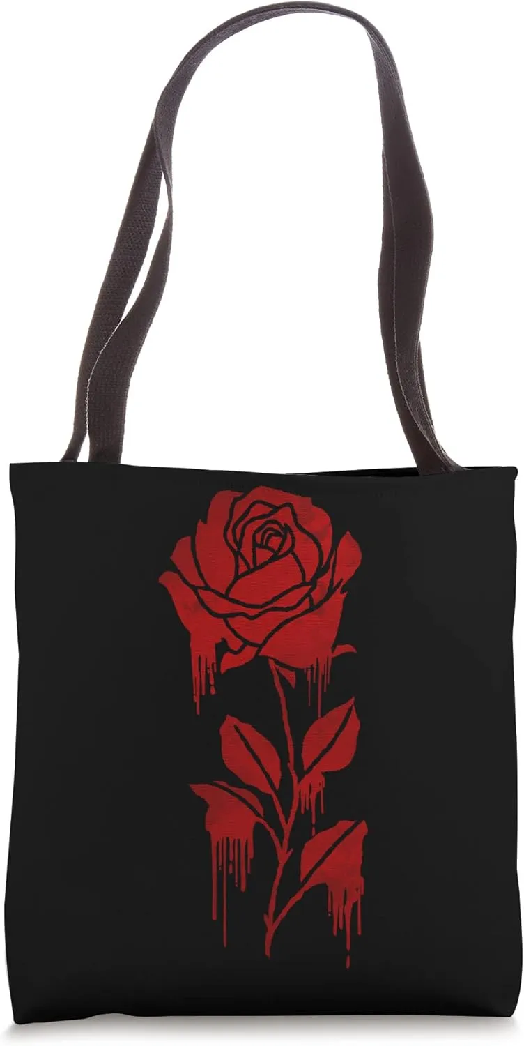 Finnish Goth Aesthetic Gothic Rose Goth Soft Grunge Tote Bag