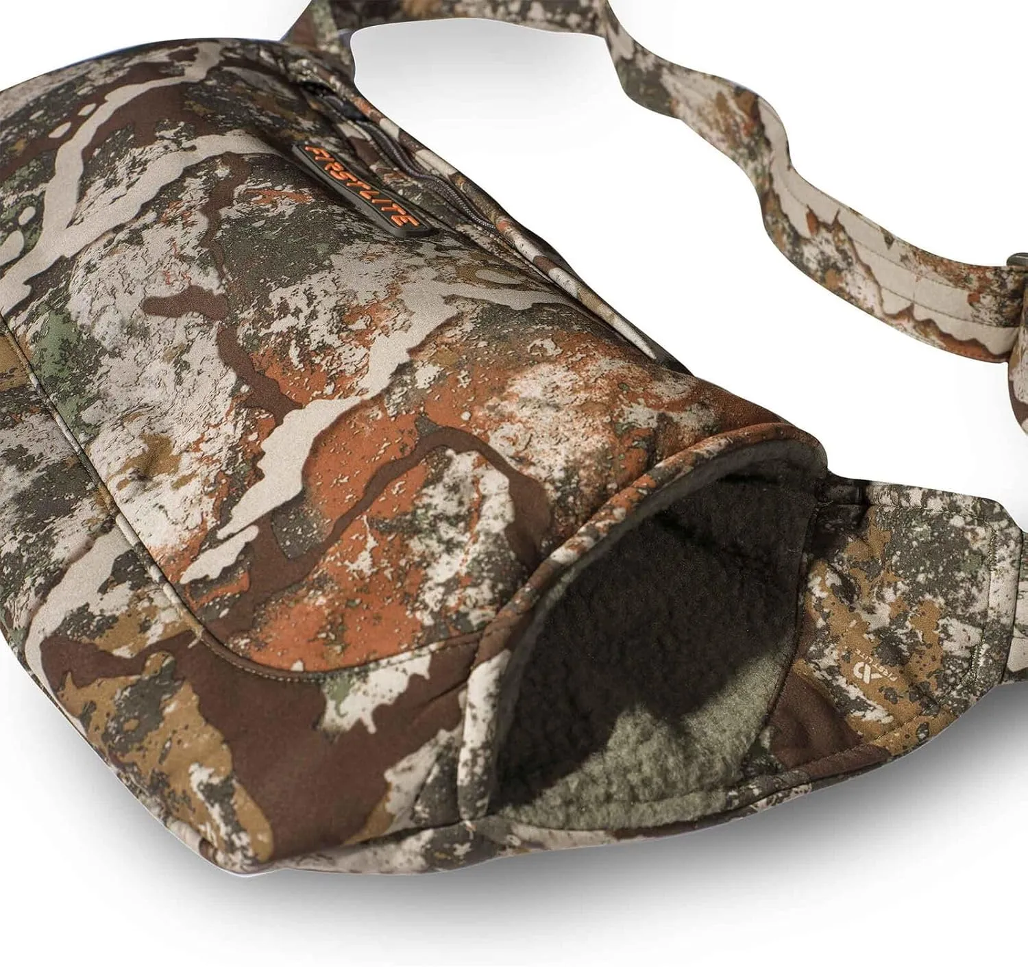 First Lite Thermic Insulated Muff - Warm Windproof Fleece-Lined Camo Hand Warmer
