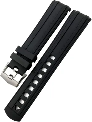 for Omega Seamaster 007 Rose Gold Buckle Soft Waterproof Silicone Watch Strap 19mm 20mm 21mm Fluorous Rubber Watchband (Color : 10mm Gold Clasp, Size : 21mm)