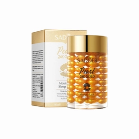 For SADOER 24K Gold Pearl Sleeping Mask,Suitable for hydrating and moisturizing Facial Masks,Sticker on the face,Facial care cleansing face patch,brighten skin color 120g