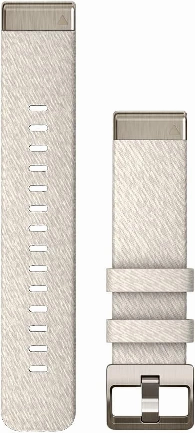 Garmin QuickFit 20 mm Watch Band - Cream Heathered Nylon with Soft Gold Hardware