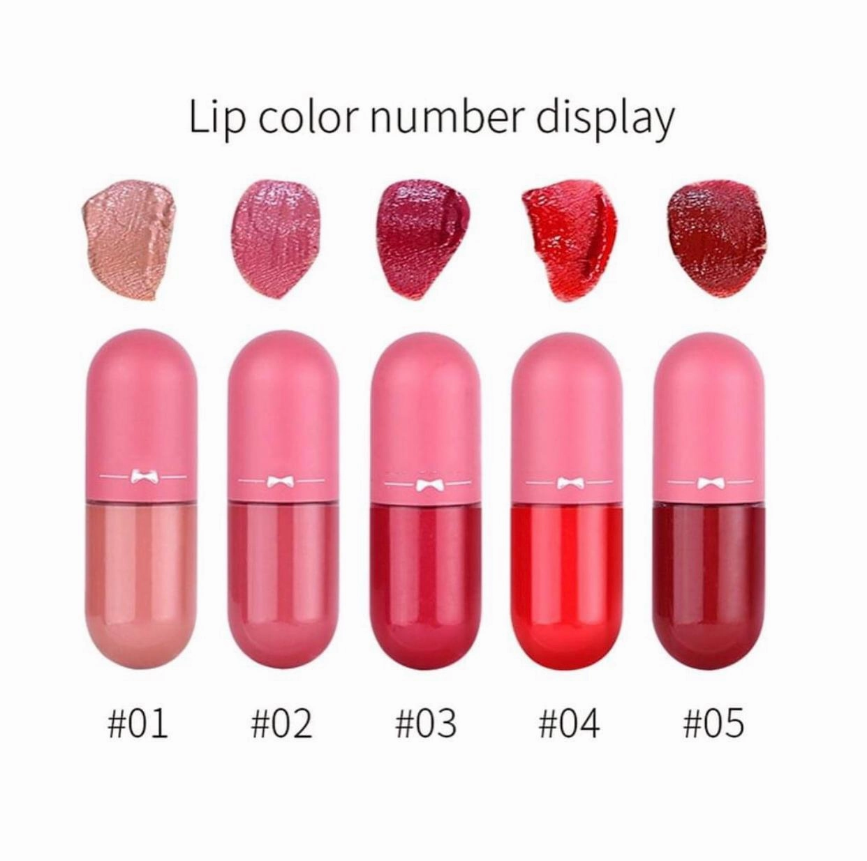 Gegemoon Pack of 5 Matte Lip Gloss Kit | 5 Capsule Matte Lipstick Set| Pack of 5 Lip Gloss set