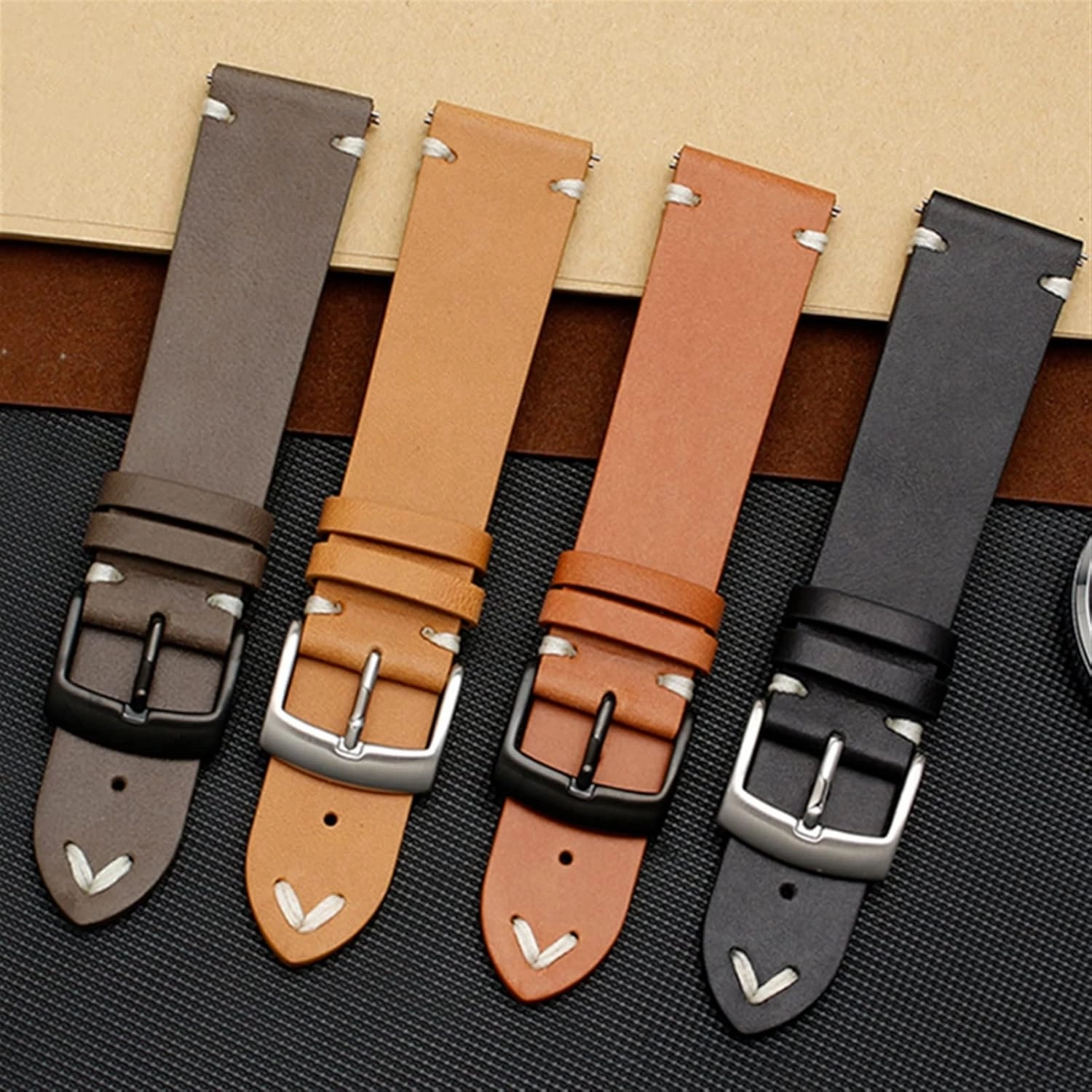 Genuine Leather Watchband for Citizen BM8475-26E 00F00X Wristband 20mm 22mm Black Brown Soft Cowhide Bracelet (Color : 10mm Gold Clasp, Size : 20mm)
