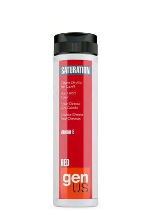 GENUS Gel Hair Color Hot Collection - Direct Colored Gel with Vitamin E - Permanent Dye Color - Hair Coloring for Women & Men - Red, 5.07 Fl Oz