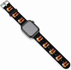 German Flag Beer And Pizza Adjustable Silicone Watchband Compatible with IWatch Classic Soft Sports Watch Strap for Men Women