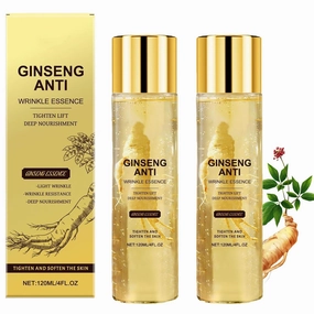 Ginseng Essence Anti Wrinkle Essence,Ginseng Extract Liquid,Anti-Aging Hydrating Water Deep Moisture & Wrinkle Care (2PCS)
