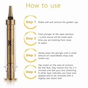 GLO24K Instant Facelift Cream with 24k Gold, Hyaluronic Acid, Peptides, and Vitamins. Value Pack of 3. A powerful non-invasive alternative to injections.