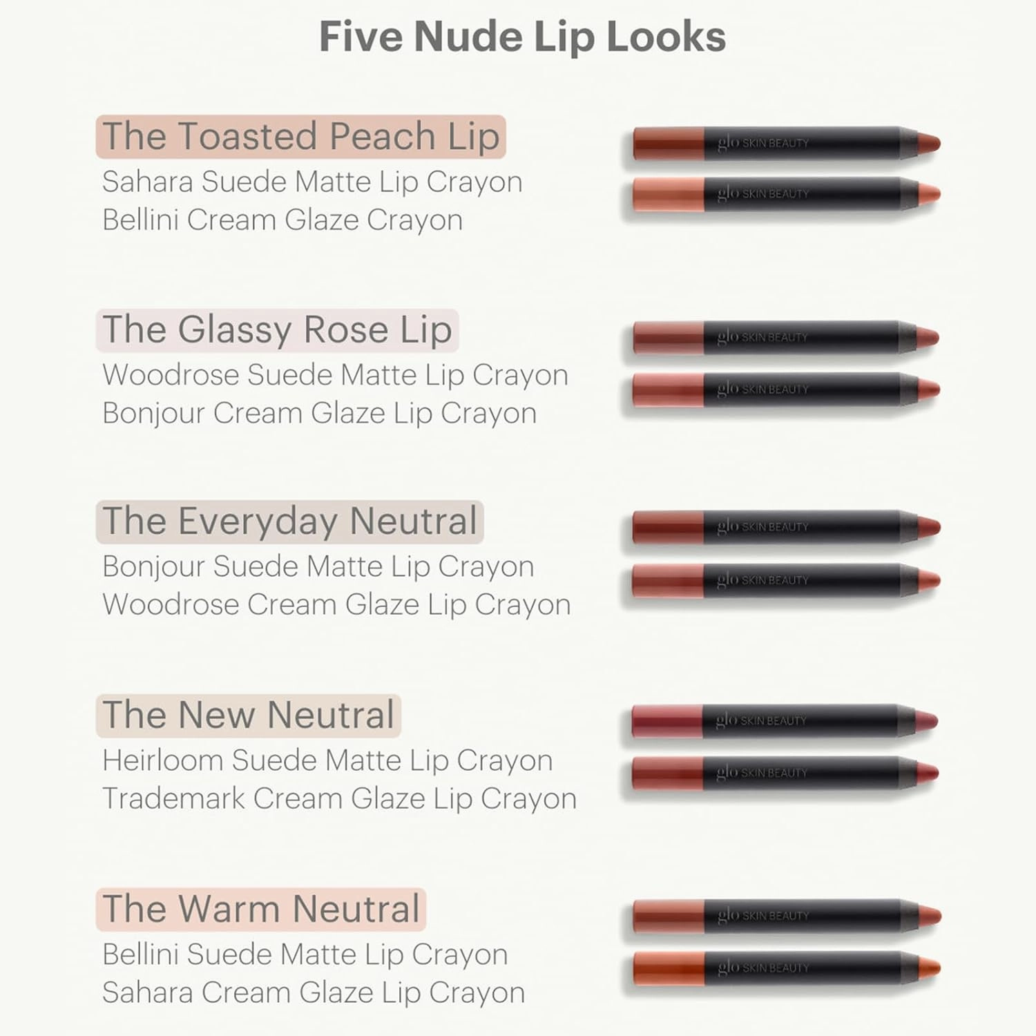 Glo Skin Beauty Suede Matte Lip Crayon (Sahara) - Longwearing Formula Stays On All Day, With Conditioning Shea Butter   Mango Seed Oil for a Velvety Smooth Finish