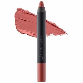 Glo Skin Beauty Suede Matte Lip Crayon (Woodrose) - Longwearing Formula Stays On All Day, With Conditioning Shea Butter   Mango Seed Oil for a Velvety Smooth Finish