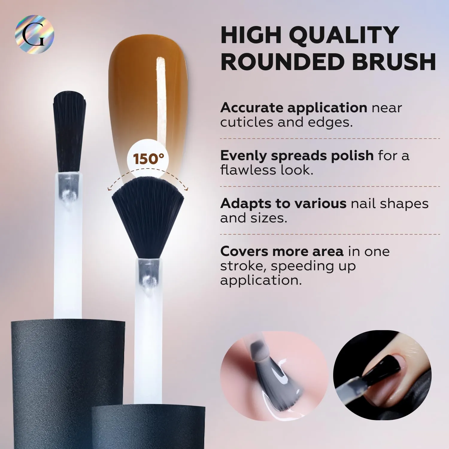 GLOSS Beige Gel Nail Polish Set | 6 Pcs HEMA Free Gel Polish with Beige, Taupe, Amber, Brown, Light brown & Brown Caramel Colors, Uv LED Gel Polish, Soak off Manicure, at Home Gifts for Women