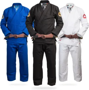 Gold BJJ Calavera Jiu Jitsu Gi - Ultra Strong Gold Weave Premium Kimono - IBJJF Competition Approved Uniform
