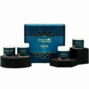 Gold Facial Kit For Even Skin Tone & Glow | Ideal For Men & Women | With Gold, Wheat Germ, Aloe Vera | For All Skin Types | 65g