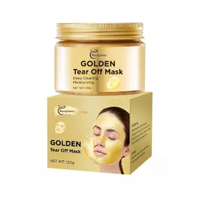 Golden Peel Off Face Mask - Oil Control & Moisturizing, Deep Cleansing for Delicate Skin, Alcohol-Free with Glycerin, Holiday Gift Mask - Hydrating Mask -1 Boxask