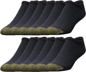 GOLDTOE Men's 656F Cotton No Show Athletic Socks, Multipairs