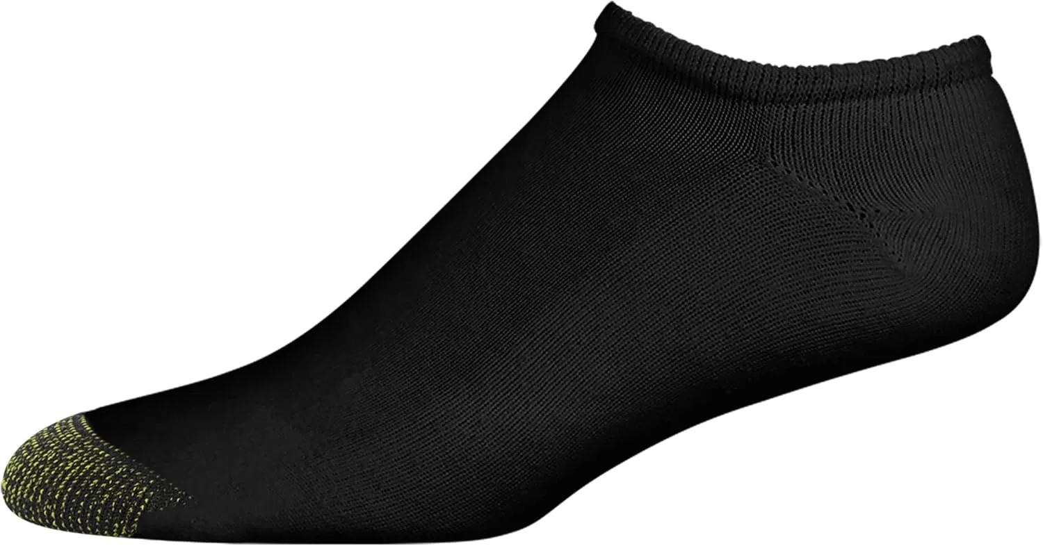 GOLDTOE Men's 656F Cotton No Show Athletic Socks, Multipairs