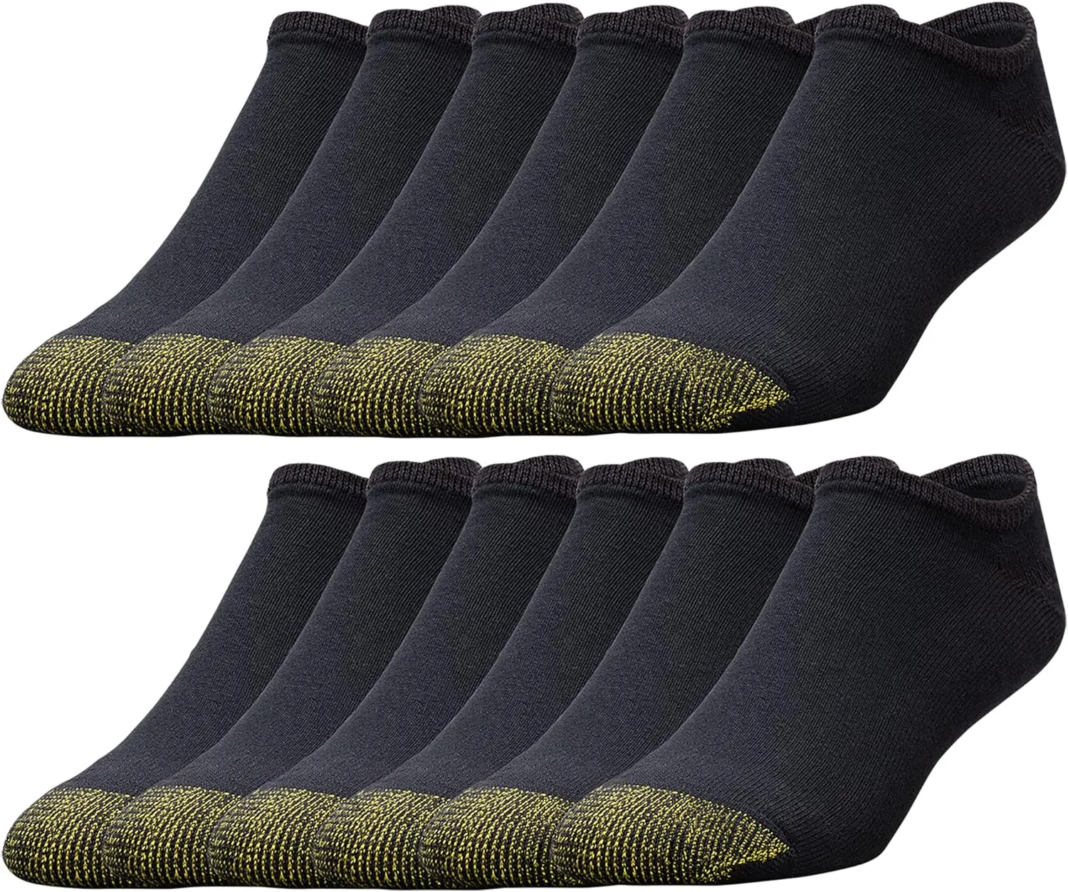 GOLDTOE Men's 656F Cotton No Show Athletic Socks, Multipairs