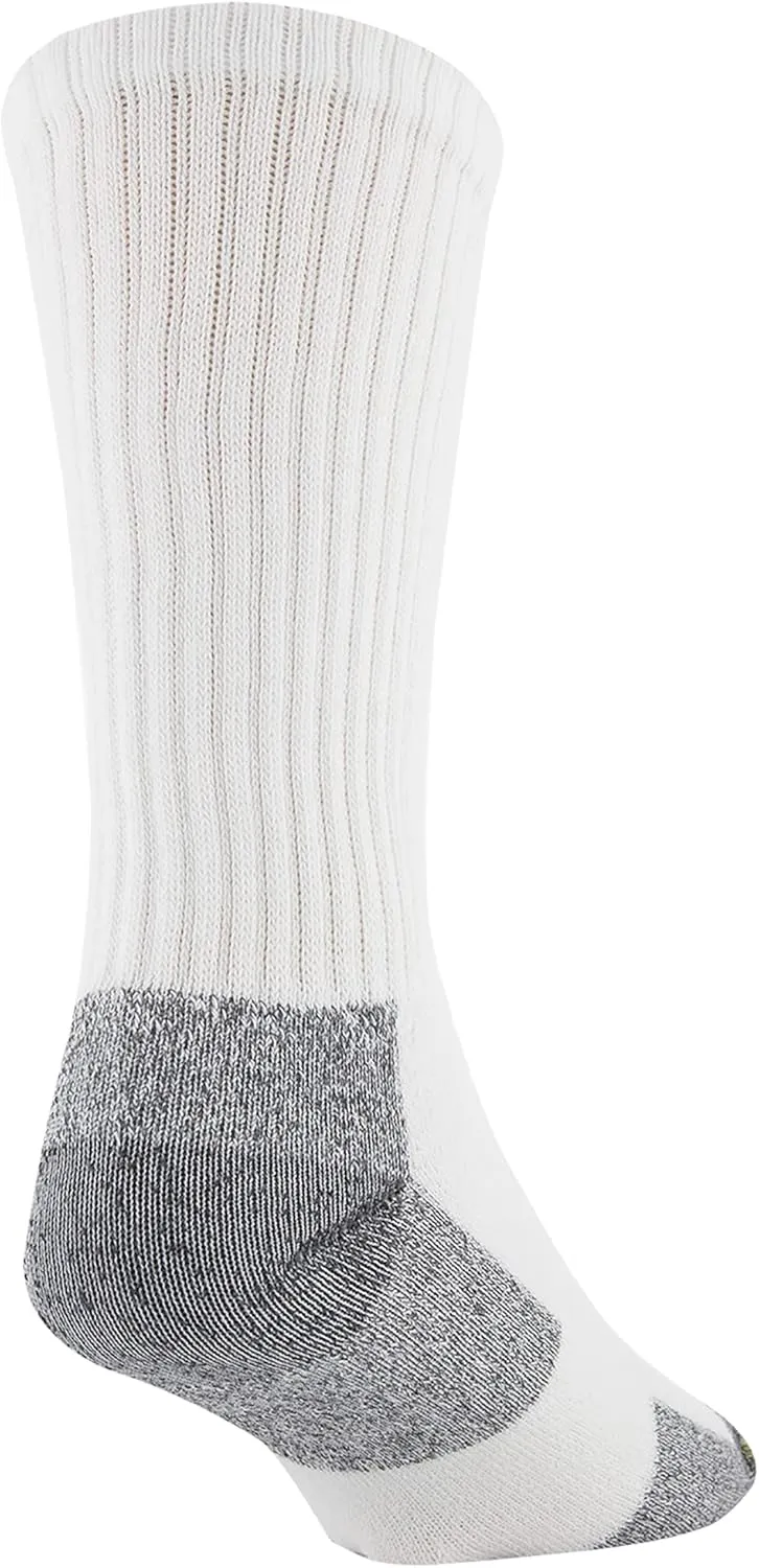 GOLDTOE Men's 656S Cotton Crew Athletic Socks, Multipairs