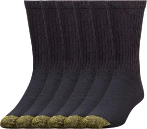 GOLDTOE Men's 656S Cotton Crew Athletic Socks, Multipairs