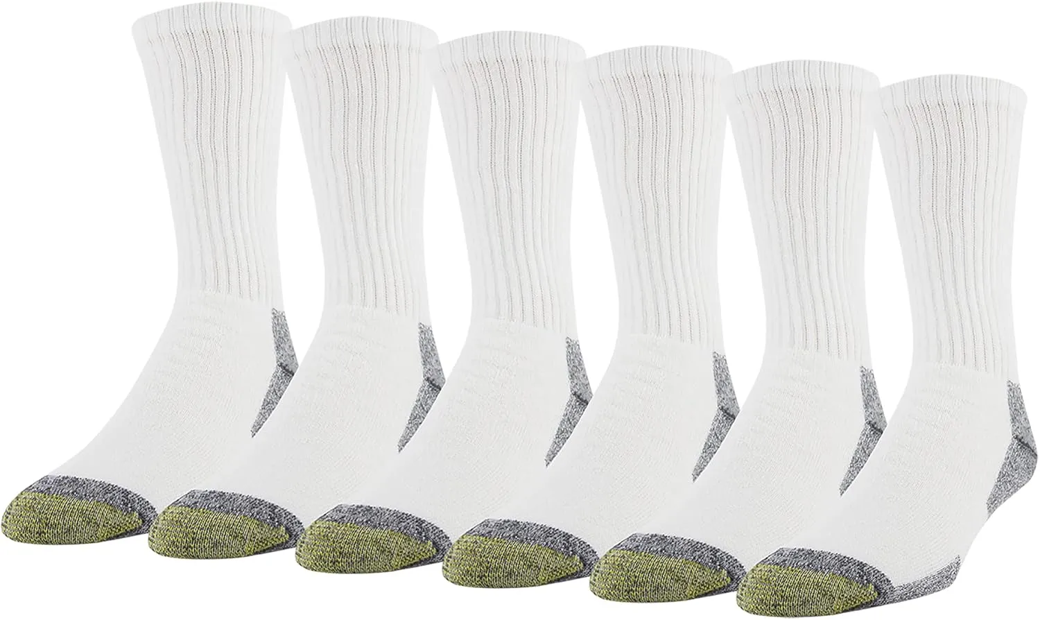 GOLDTOE Men's 656S Cotton Crew Athletic Socks, Multipairs