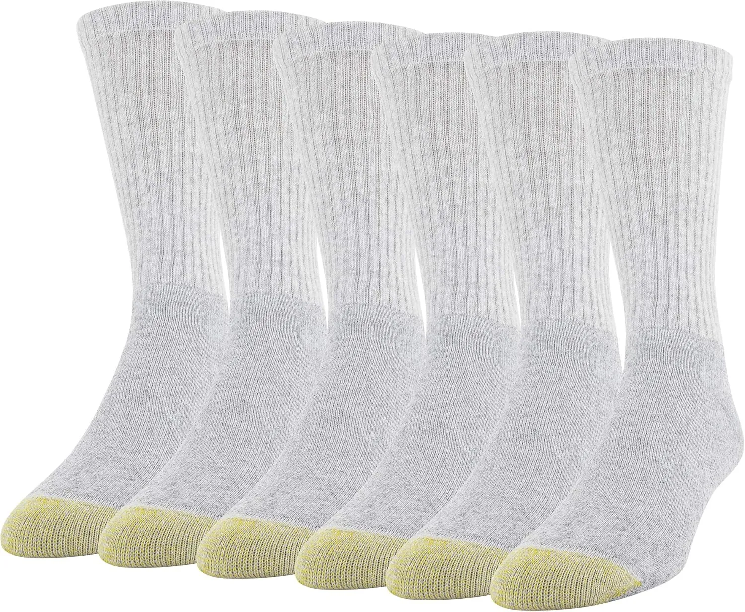 GOLDTOE Men's 656S Cotton Crew Athletic Socks, Multipairs