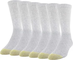 GOLDTOE Men's 656S Cotton Crew Athletic Socks, Multipairs