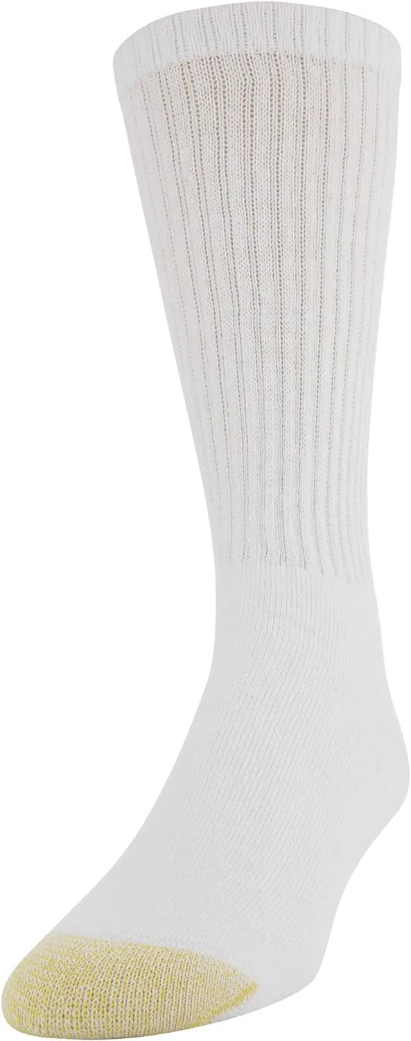 GOLDTOE Men's 656S Cotton Crew Athletic Socks, Multipairs